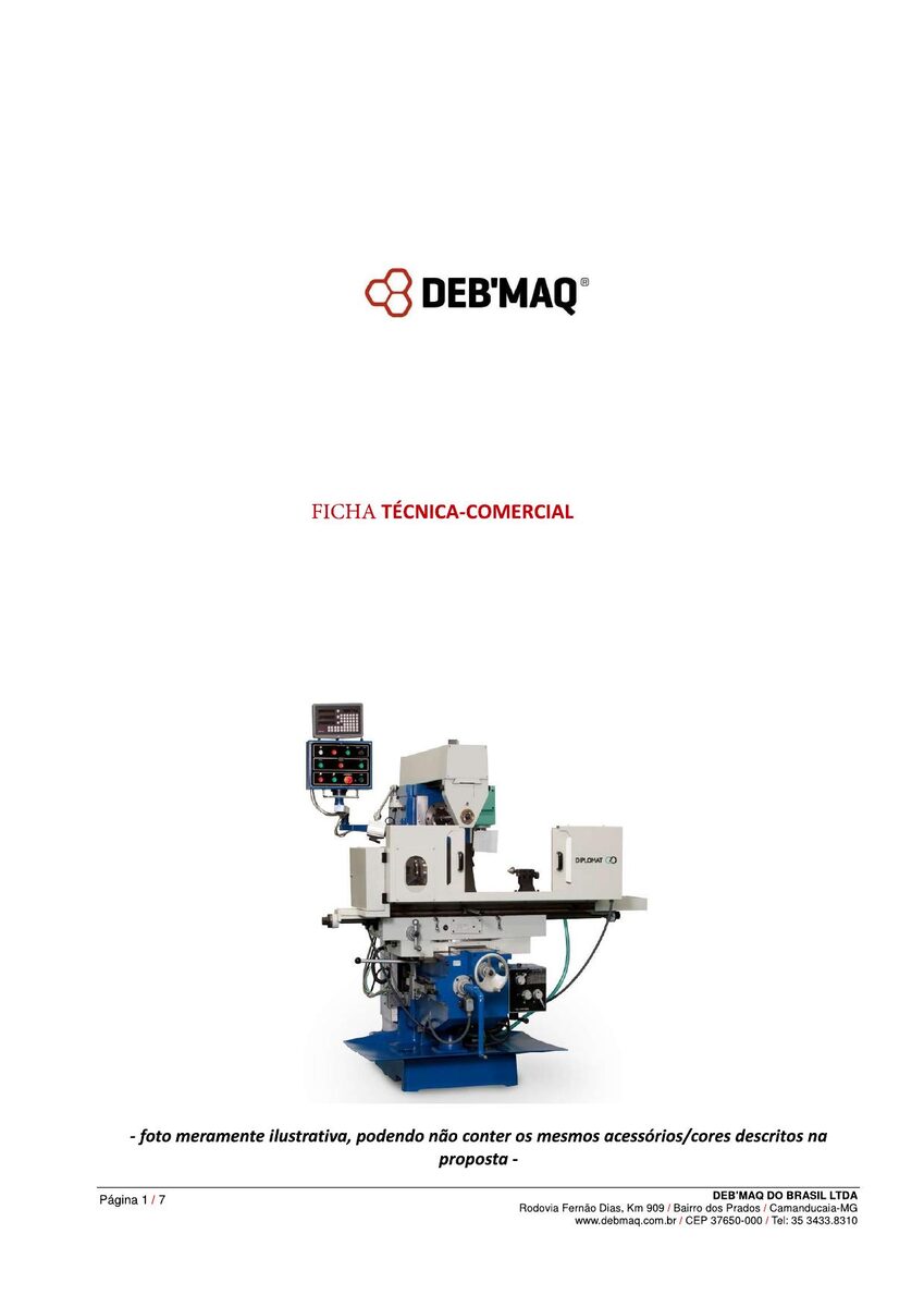 Foto da máquina Fresadora Ferramenteira Universal FU 360